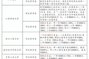 各大高校，研究生助学金，奖学金发放标准