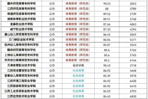 24年江西体考90分排名