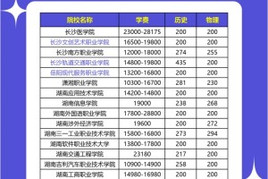 湖南高考200分以上可报考的民办专科院校