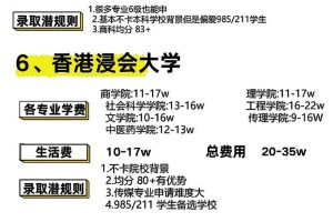 香港留学一年费用及录取要点