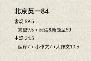 英一客观59.5！（满分60）