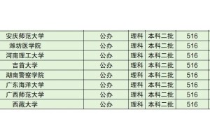 全国一本二本大学分数线排名（100名）