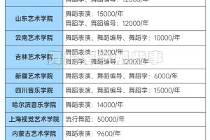 📈舞蹈生大学学费大盘点，别错过！