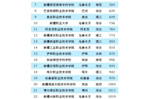 2023年新疆高职大专院校排名一览表