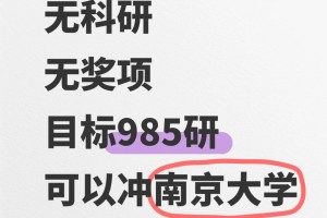 三无大学生想考研南京大学，可行吗？