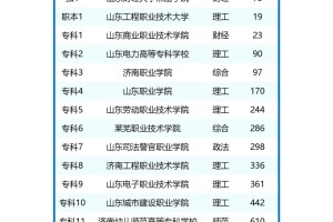 2024年济南市大学排名一览表