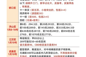 太卷了😲区300要290分,武汉各区元调曝光