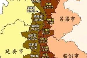 陕西山西两省相邻区县经济对比