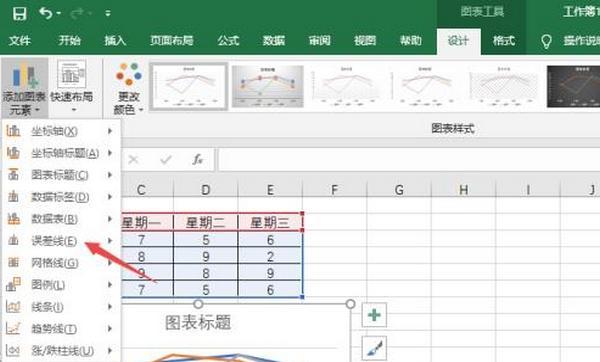 excel折线图数值差距不大，在excel中做折线图加上标准差图形？