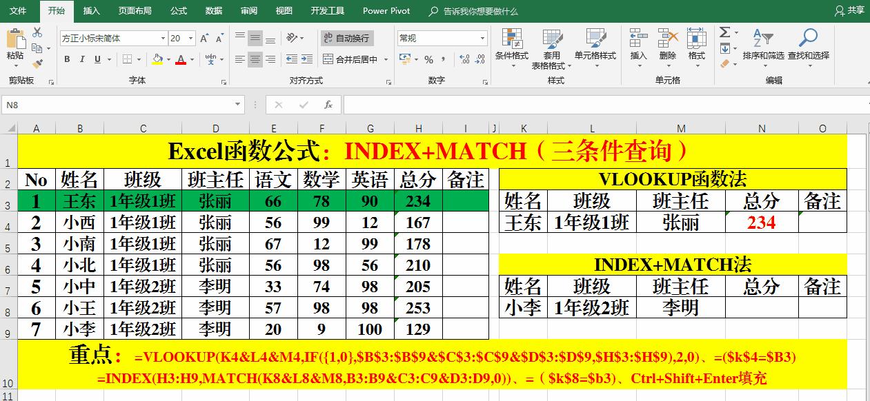 index match函数的使用方法和vlookup，比VLOOKUP函数好用10倍的函数Index+match函数怎么用？