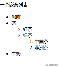 html 列表（前端入门 ul li ol）