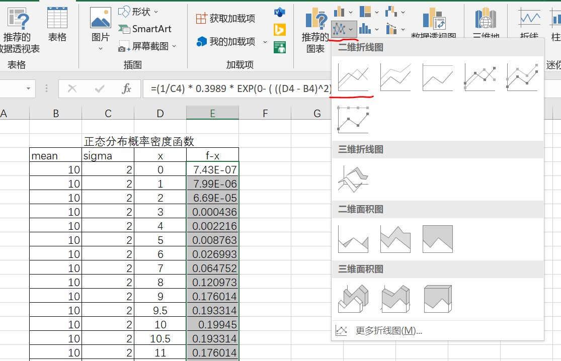 如何用excel绘制函数曲线（怎么用excel画函数曲线图）