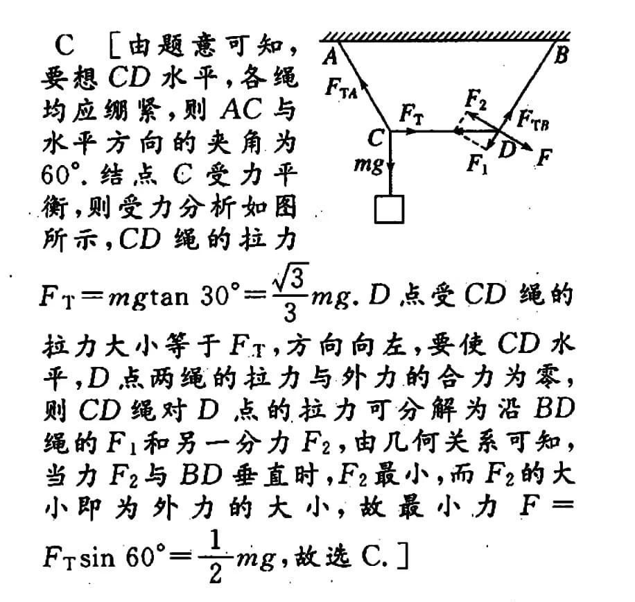 动态平衡临界极值问题（静态平衡状态的特点）