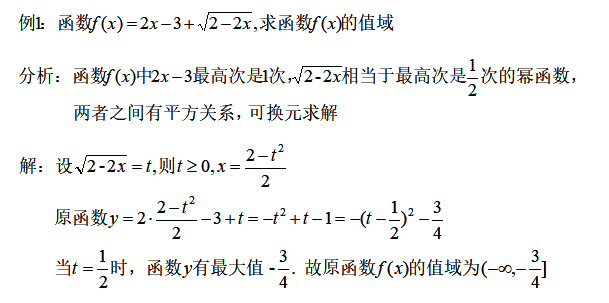 数学函数求值域的方法