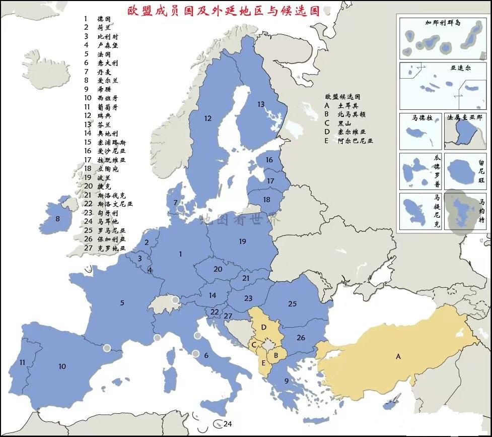 欧盟和北约有哪些国家组成