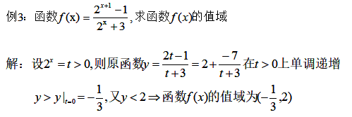 数学函数求值域的方法