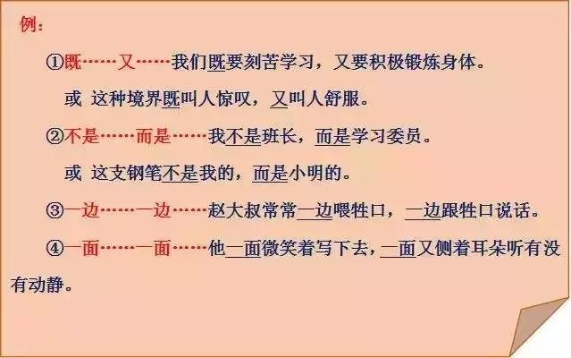 关联词语句型训练