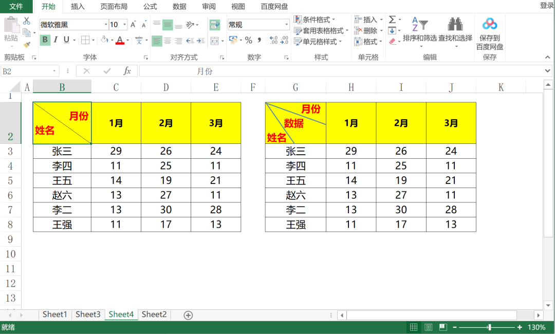 表格中添加单斜线,双斜线怎么添加