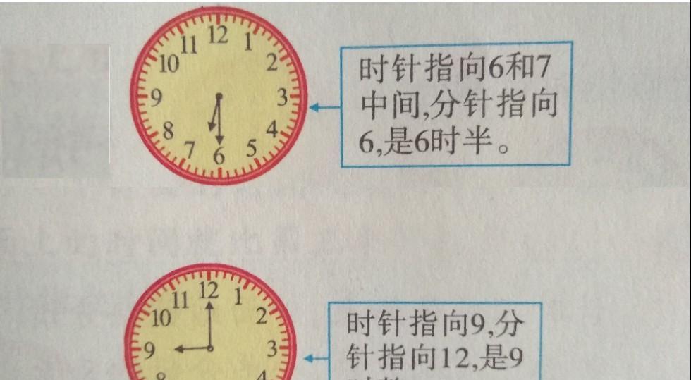 一年级数学认识钟表知识点