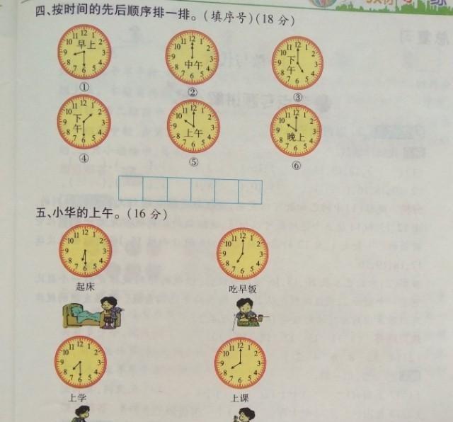 一年级数学认识钟表知识点