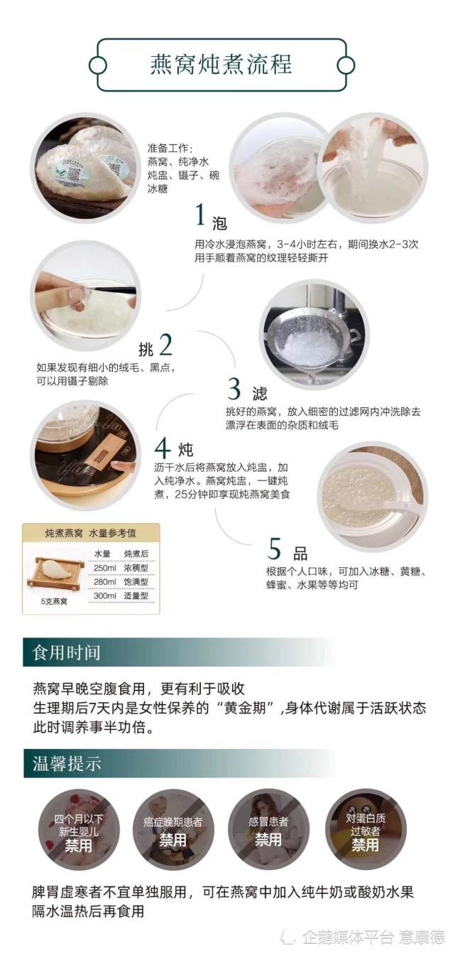 燕窝的食用方法及注意事项