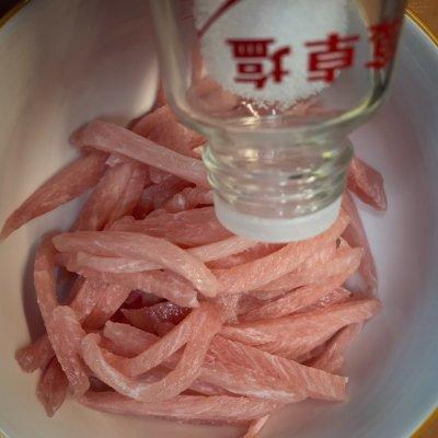 肉丝炒蒜黄的做法