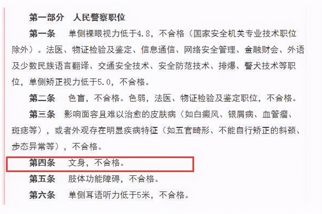 身上有纹身可以考公务员吗