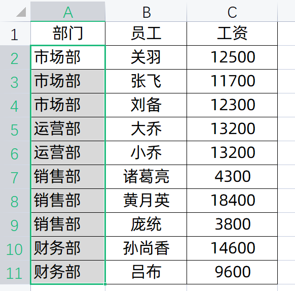 excel合并的单元格怎么拆分