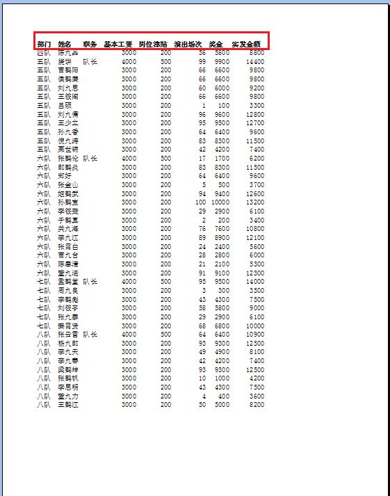 excel表格怎么让打印的每页都有表头