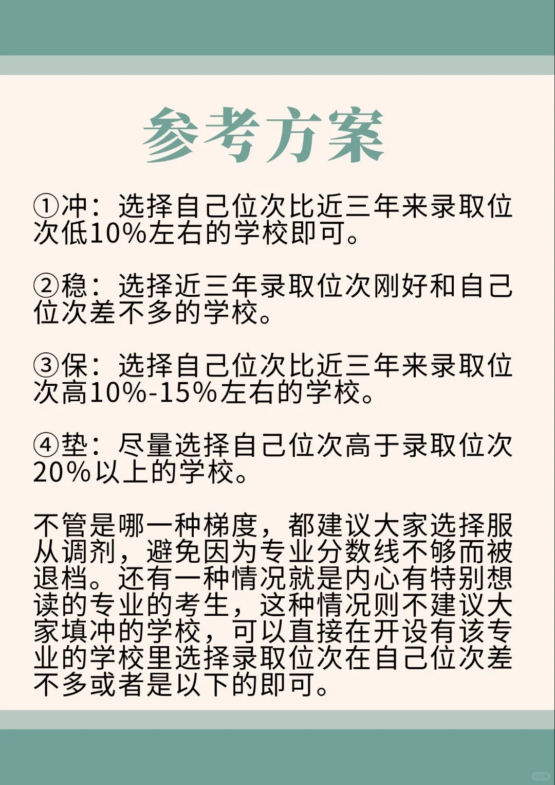 高考志愿“冲稳保”‍🔥整明白了吗❓