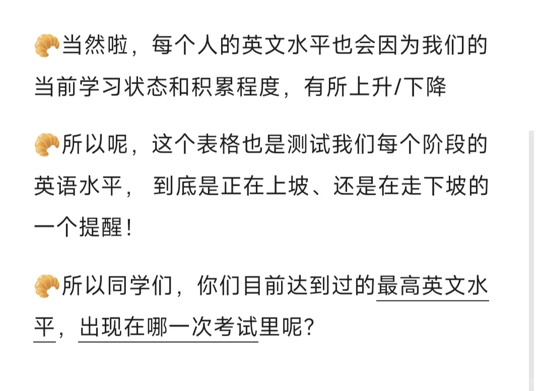 给大家普及一下英语到底分几个level 😌。