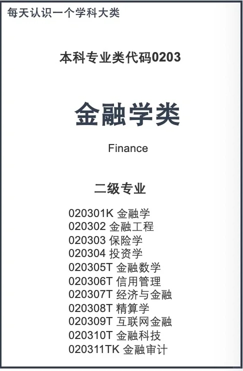 金融学类专业，系统性问题严重