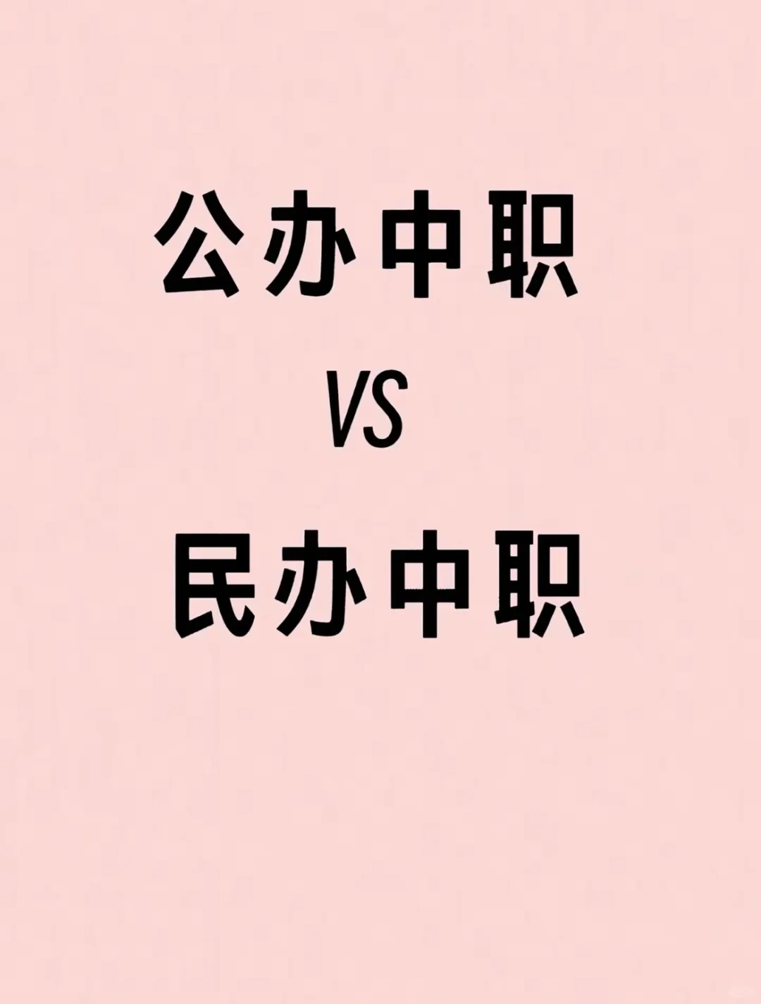 公办中职 VS 民办中职