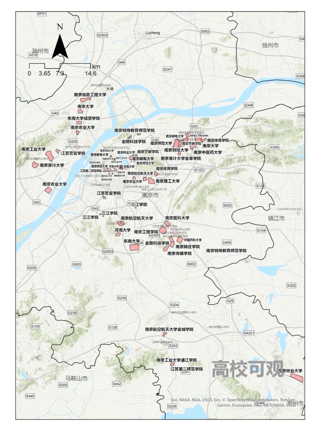 江苏——大学最全分布