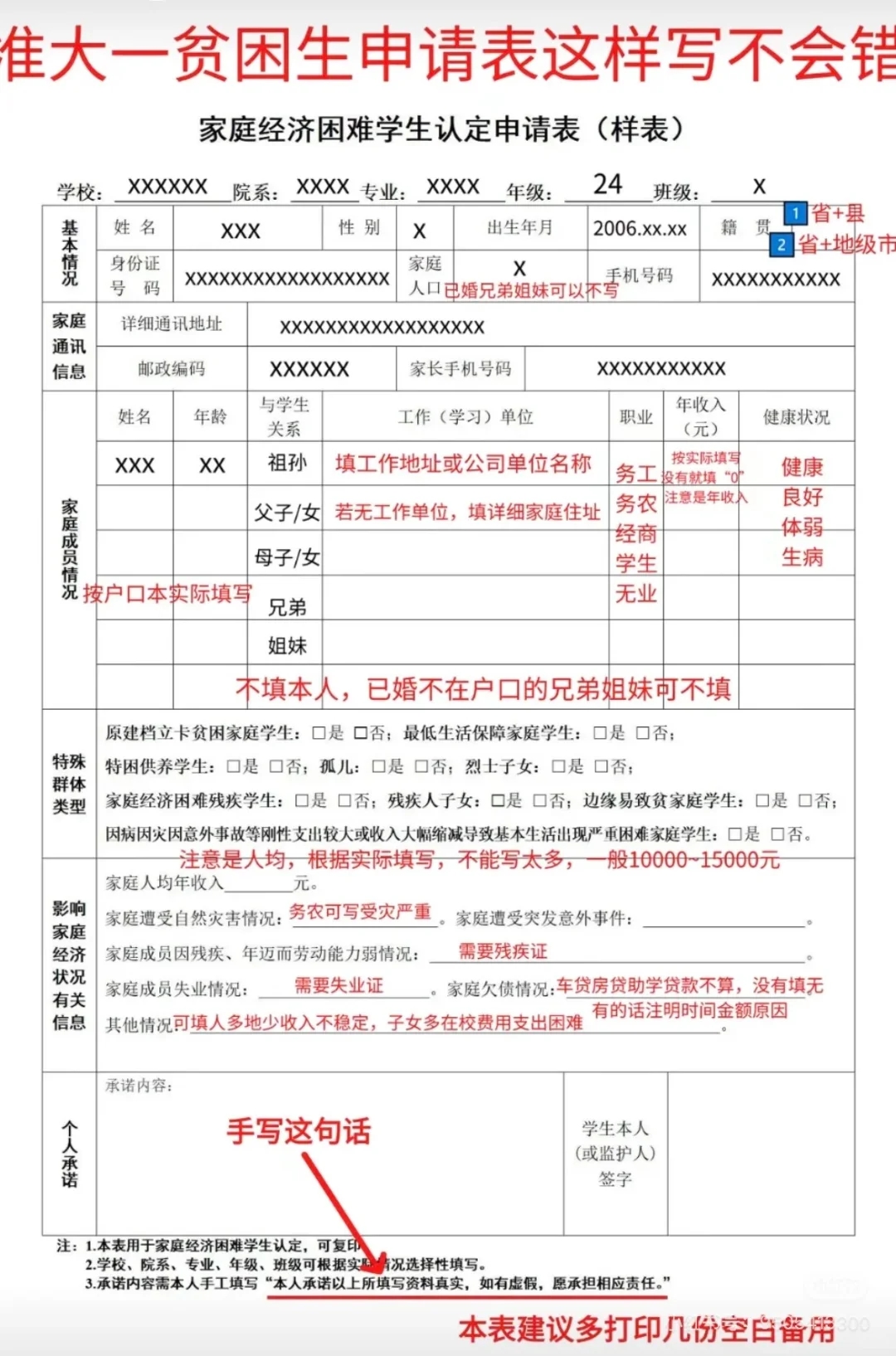 大学生怎么申请助学金？证明模板，申请表自取