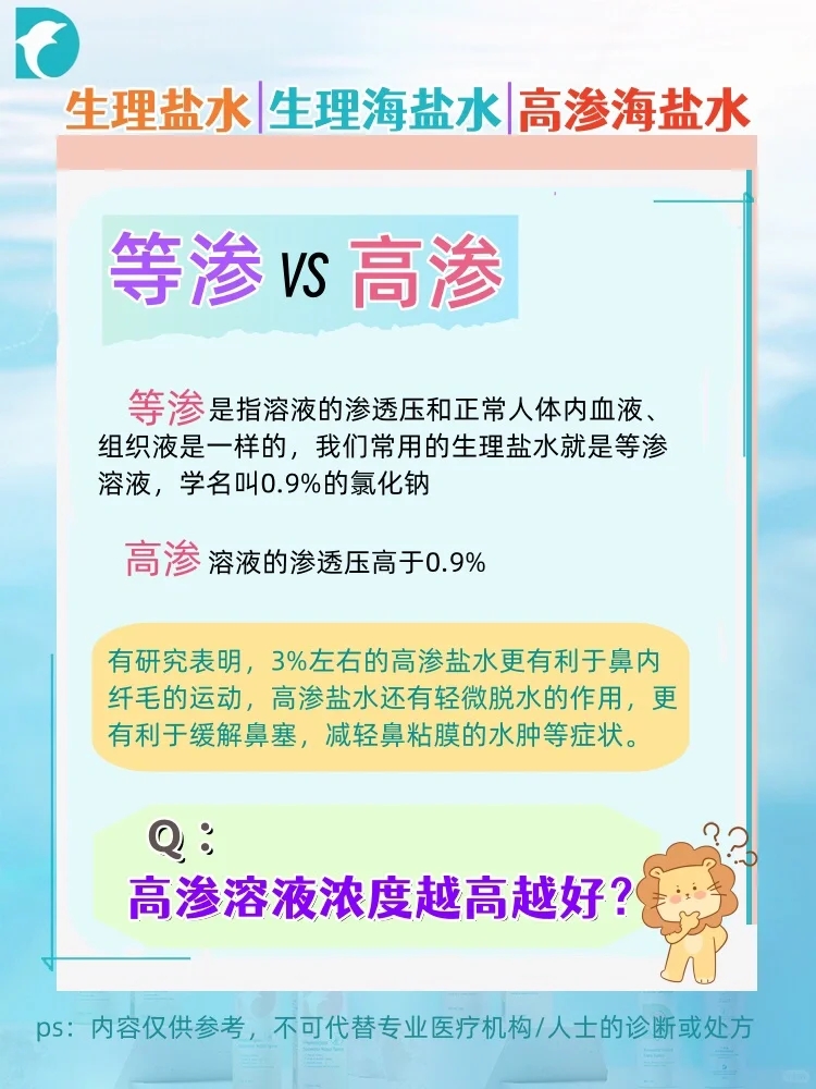 鼻腔护理｜等渗vs高渗，究竟选哪种❓