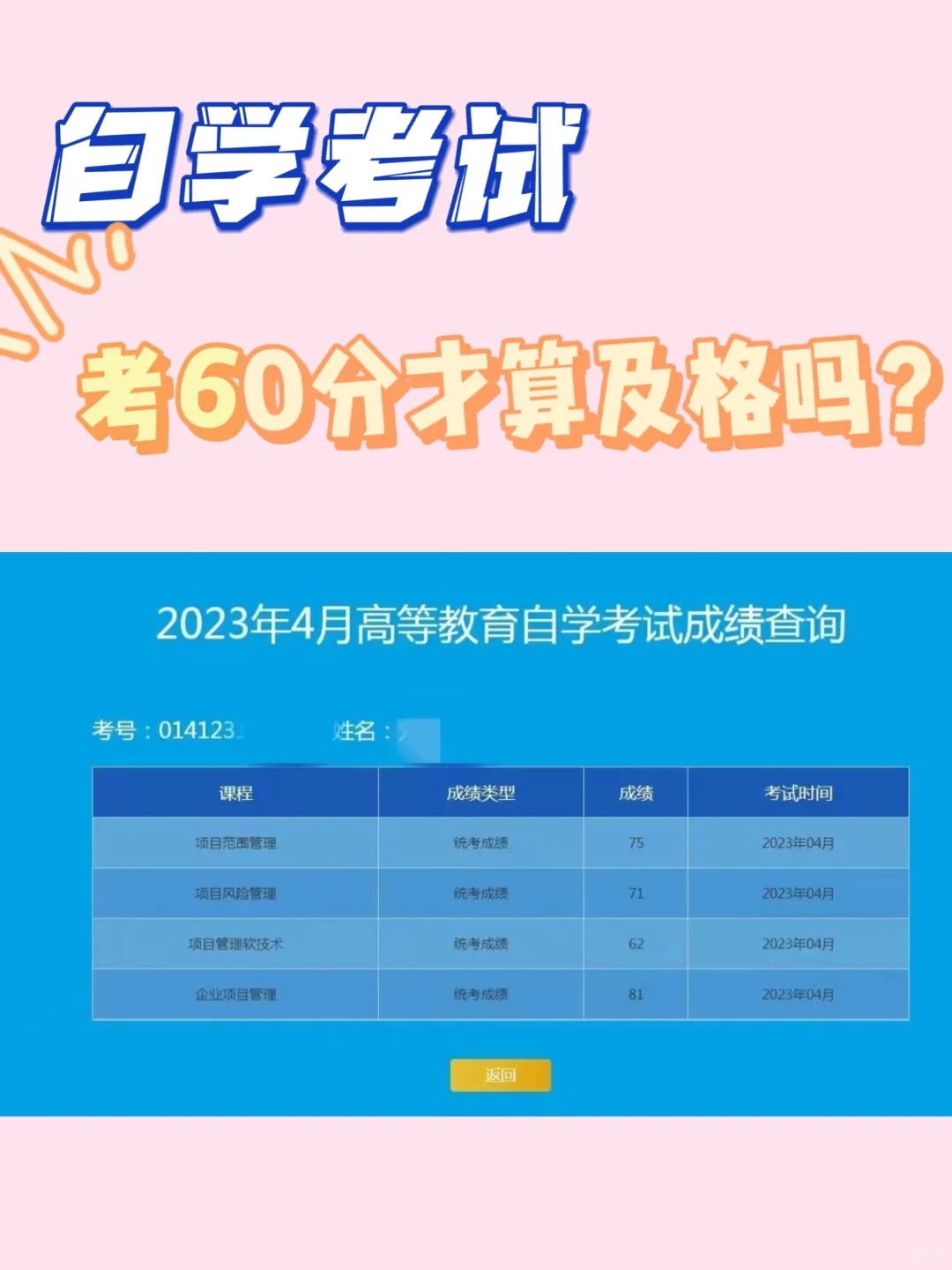 自考考60分才及格吗？山东各学校学位要求？