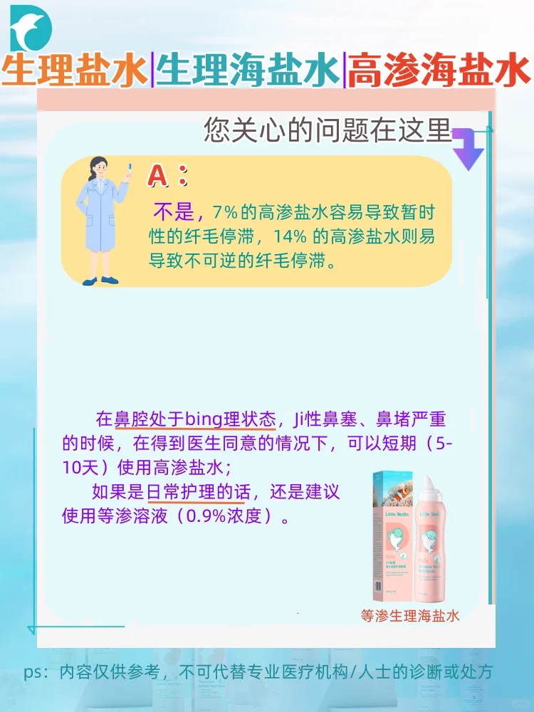 鼻腔护理｜等渗vs高渗，究竟选哪种❓