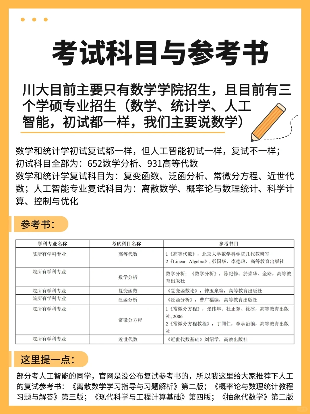 川大数学考研初试400+学长（现川大博士）分享