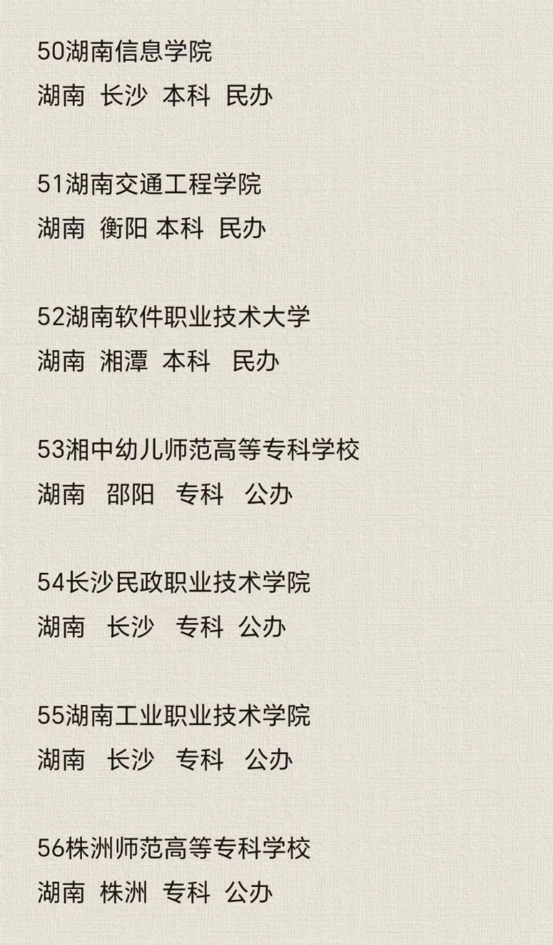 湖南省内高等院校分享①篇