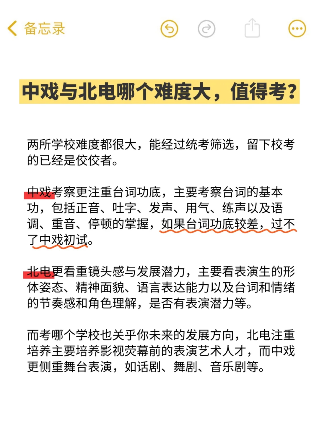 想考中戏⁉️没看懂这些想拿合格证门都没有🙉