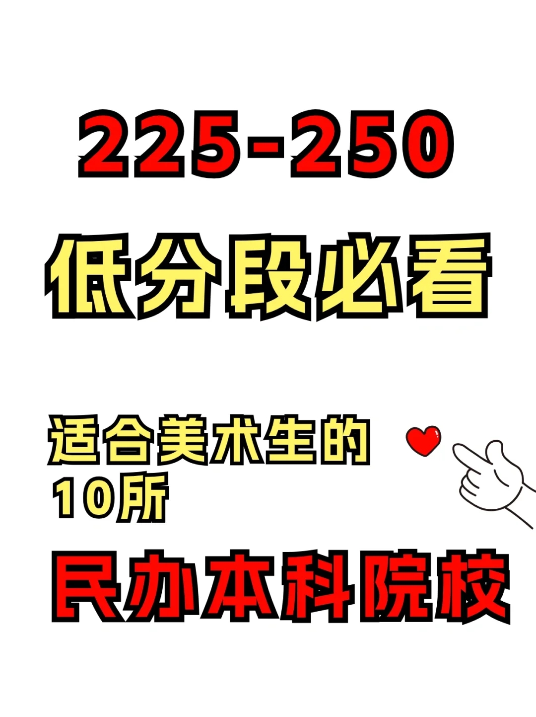 低分段美术生，就冲这几所高水平民办院校‼️