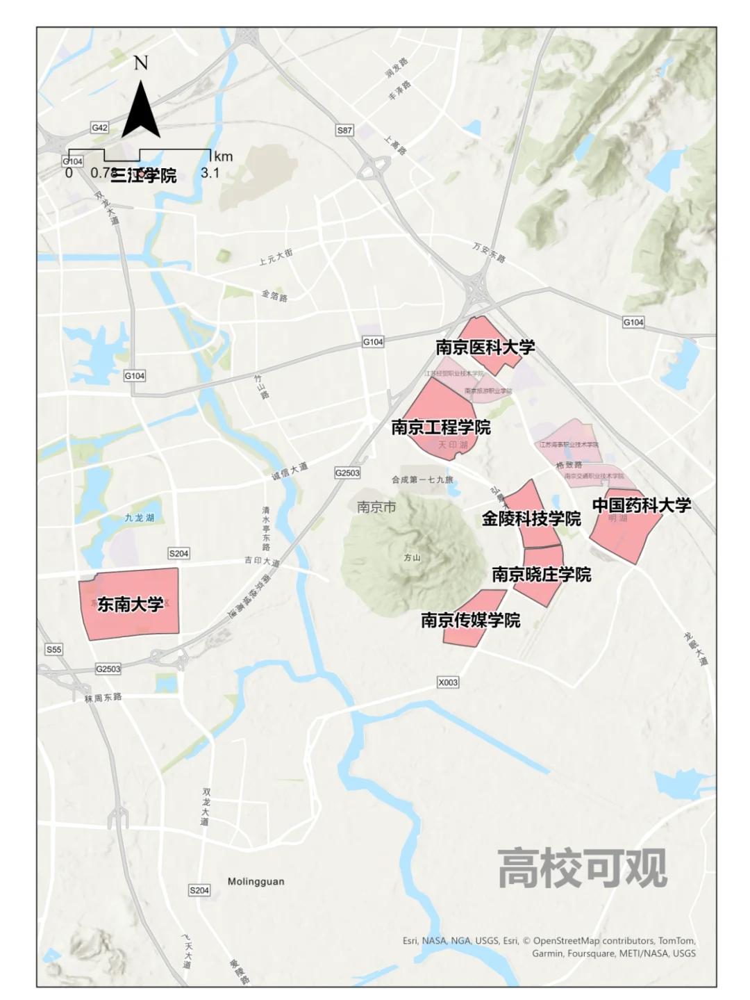 江苏——大学最全分布