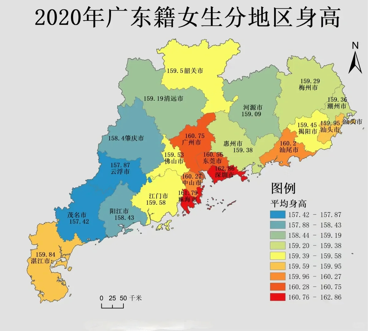 广东05后平均身高或将超过日本