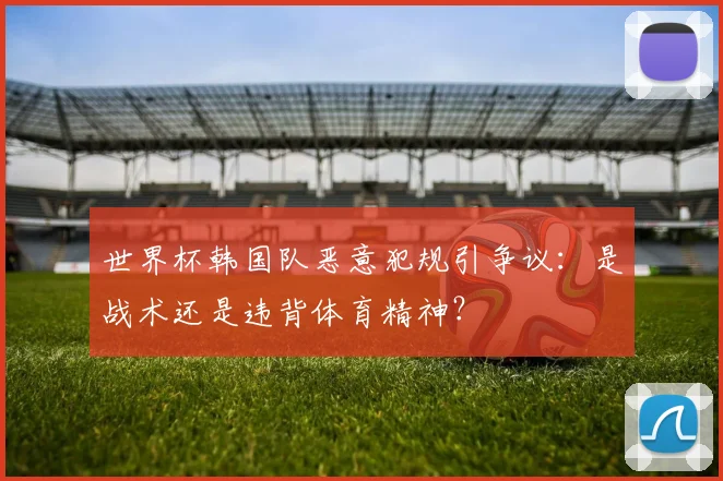 世界杯韩国队恶意犯规引争议：是战术还是违背体育精神？