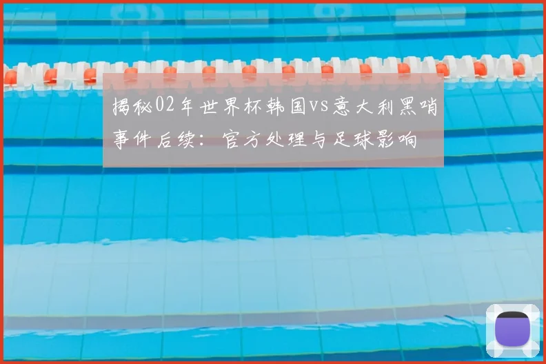揭秘02年世界杯韩国vs意大利黑哨事件后续：官方处理与足球影响