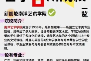 新加坡学艺术哪些专业好就业