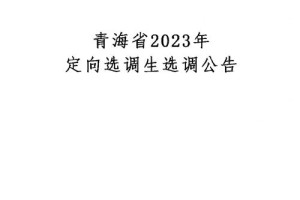 青海定向选调生分哪里