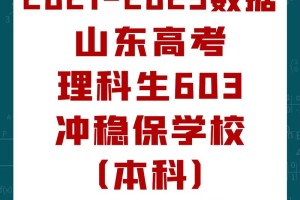 理科603可报考哪些大学