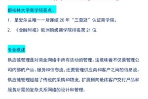 留学都柏林大学商科专业有哪些